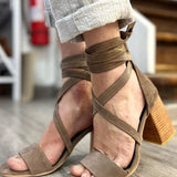 Sandalias Milán Taupe con Cinta