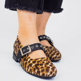 Babuchas Montecarlo Negras Animal Print